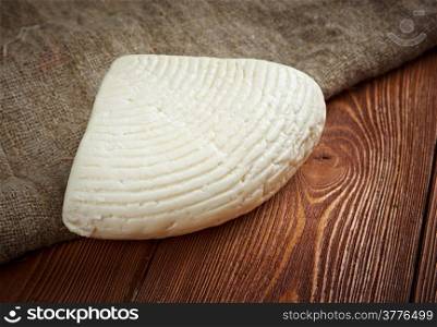 Country cheese on a wooden table