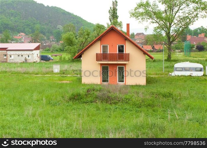 country cottage in a landscape of nature