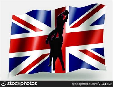 Country Flag Sport Icon Silhouette Series ? UK Rugby Lineout