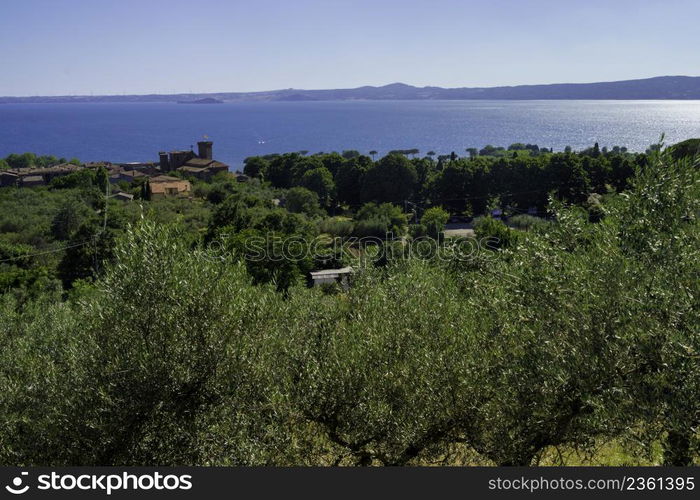 Country landscape near Civita di Bagnoregio, Viterbo province, Lazio, Italy, at summer