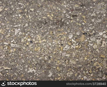 Country macadam road surface texture