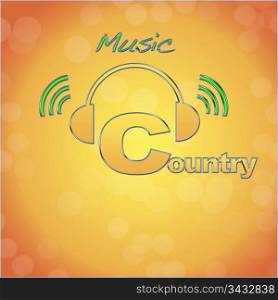 Country, music logo.