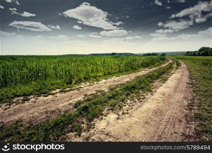 Country road, abstract natural landscape for your design