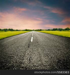 Country road, abstract transportation and travel backgrounds