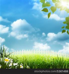 Country view, abstract environmental backgrounds for your design