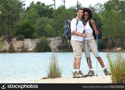 Couple at a lake