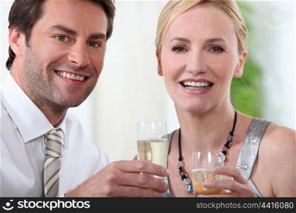 couple at a party