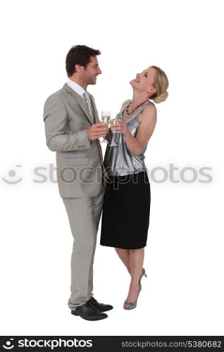 couple at a party