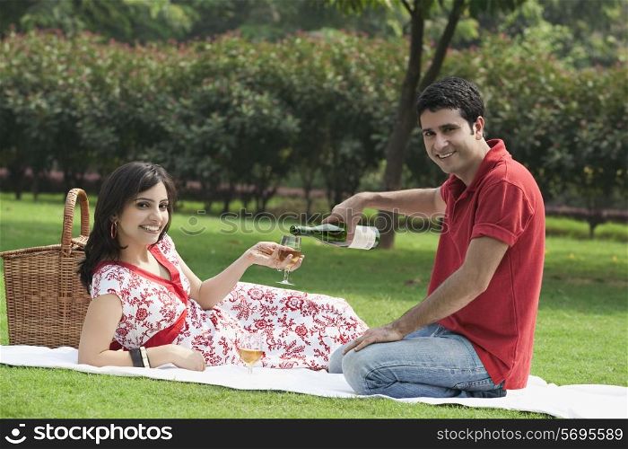 Couple at a picnic