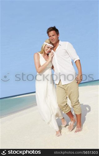 Couple At Beautiful Beach Wedding