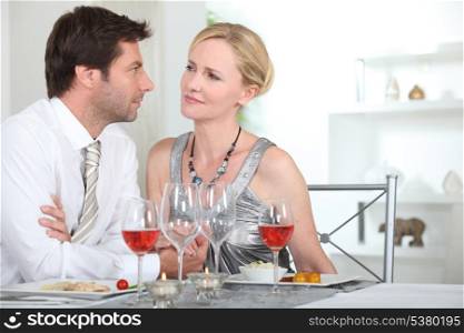 Couple at dinner