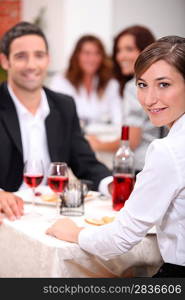 Couple at restaurant