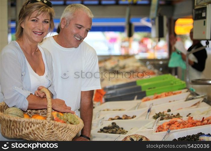 Couple at the market