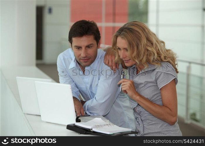 Couple at work