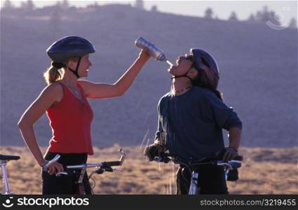 Couple Biking and Playing Around
