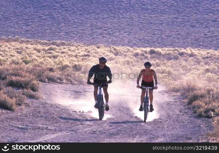 Couple Biking Together