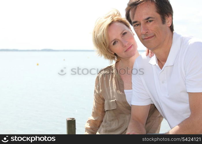 Couple by a lake