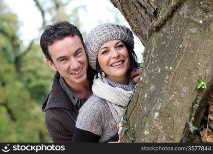 Couple by a tree