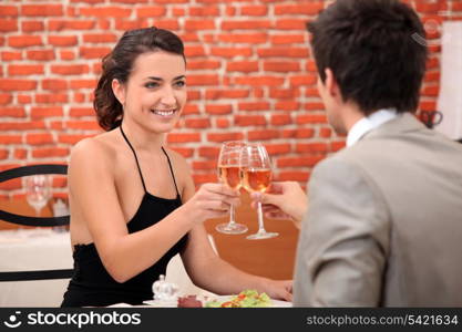 Couple celebrating their anniversary