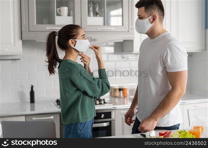 couple cooking home 2