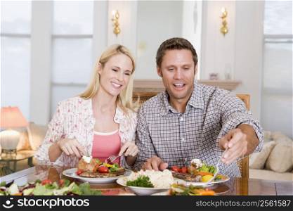 Couple Eating meal,mealtime Together