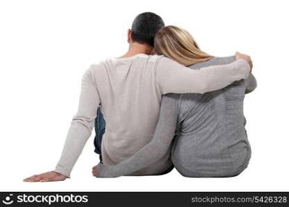 Couple embracing