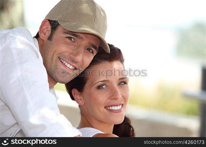 Couple enjoying a hot summer&acute;s day together