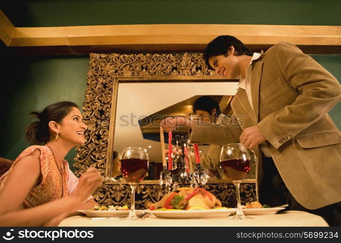 Couple enjoying a meal