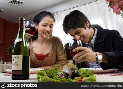 Couple enjoying a meal