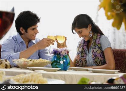 Couple enjoying a meal