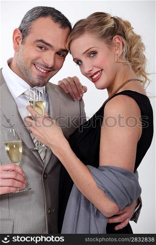 Couple enjoying a romantic evening together