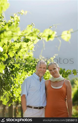 Couple Enjoying an Afternoon at a Winery