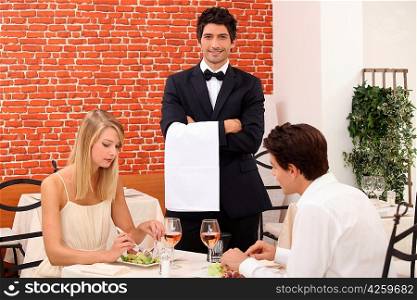 Couple enjoying romantic meal