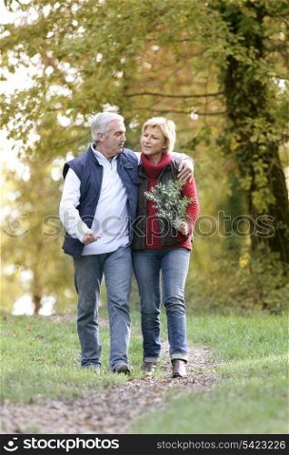 Couple enjoying romantic walk