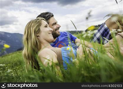 Couple enjoying the meadow