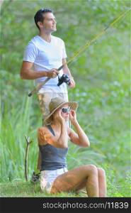 couple fishing together