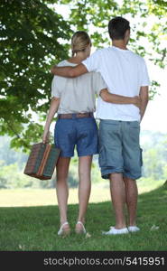 Couple going on a picnic