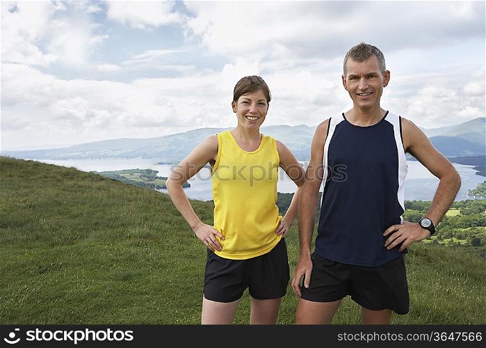 Couple Having a Break From Jogging