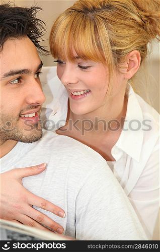 Couple having a day without stress