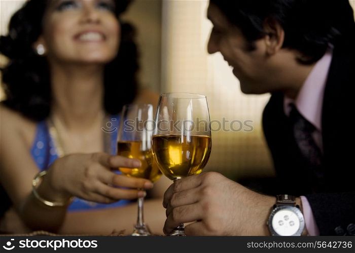 Couple having a good time