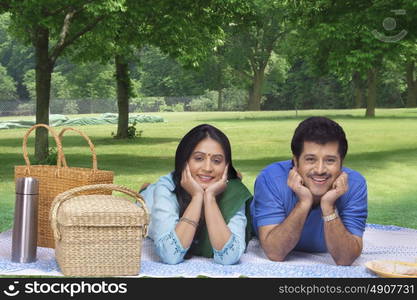 Couple having a picnic