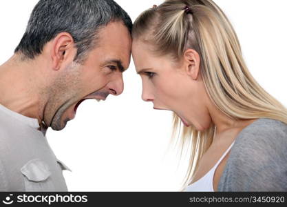 Couple having a screaming match