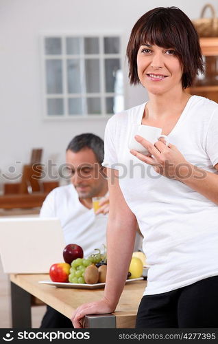 couple having breakfast