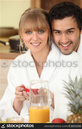 couple having breakfast