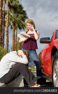 Couple Having Car Trouble