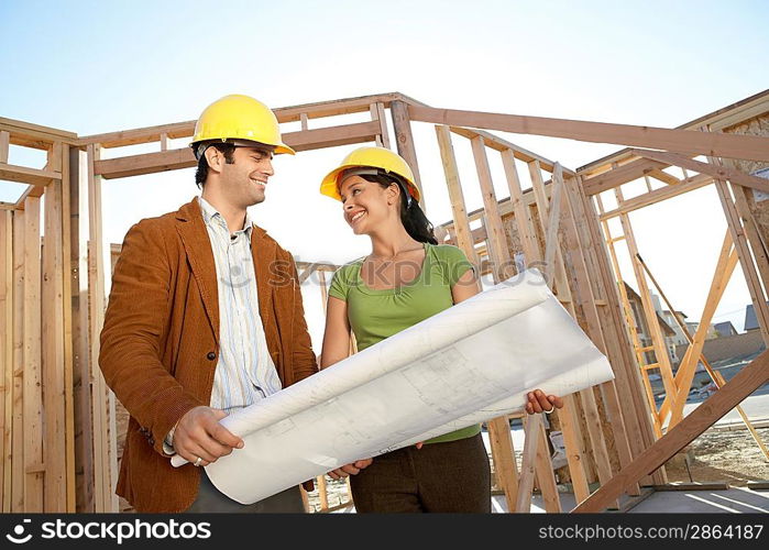 Couple Having Their House Built