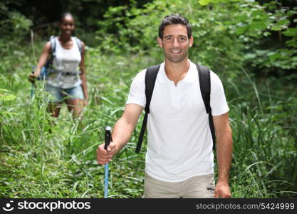 Couple hiking