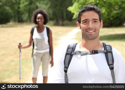 Couple hiking