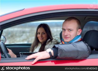 couple in a car