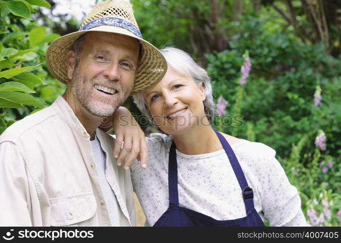 Couple in a garden